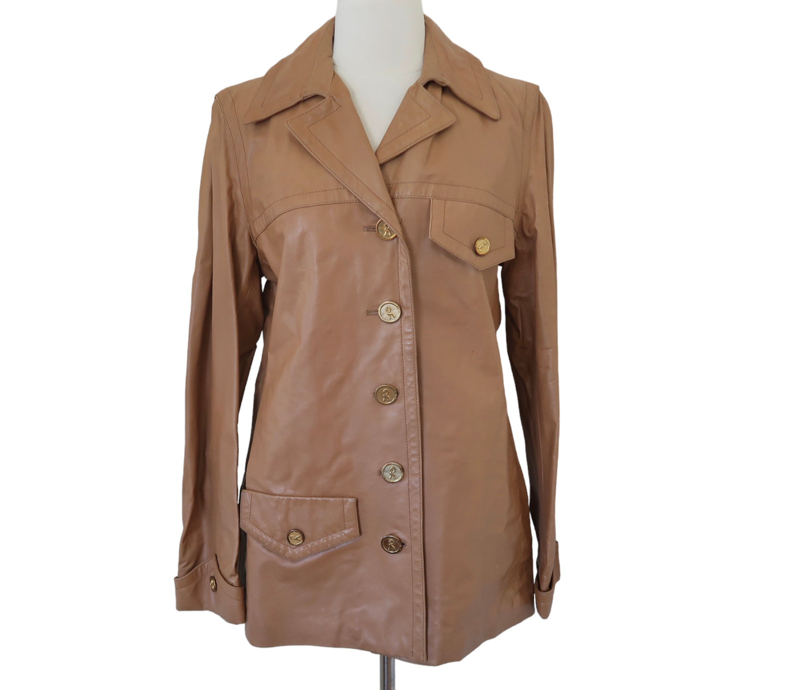 vtg ROBERTA DI CAMERINO Leather jacket I 46 US 12 fits 10