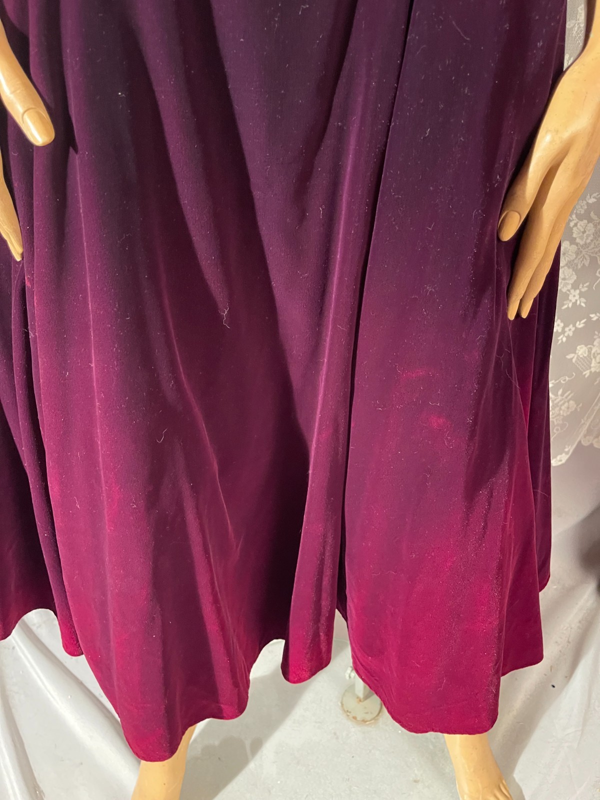 Vintage 90s Velvet Party Dress Size Small 1990s Retro Dark Romance Off Shoulder