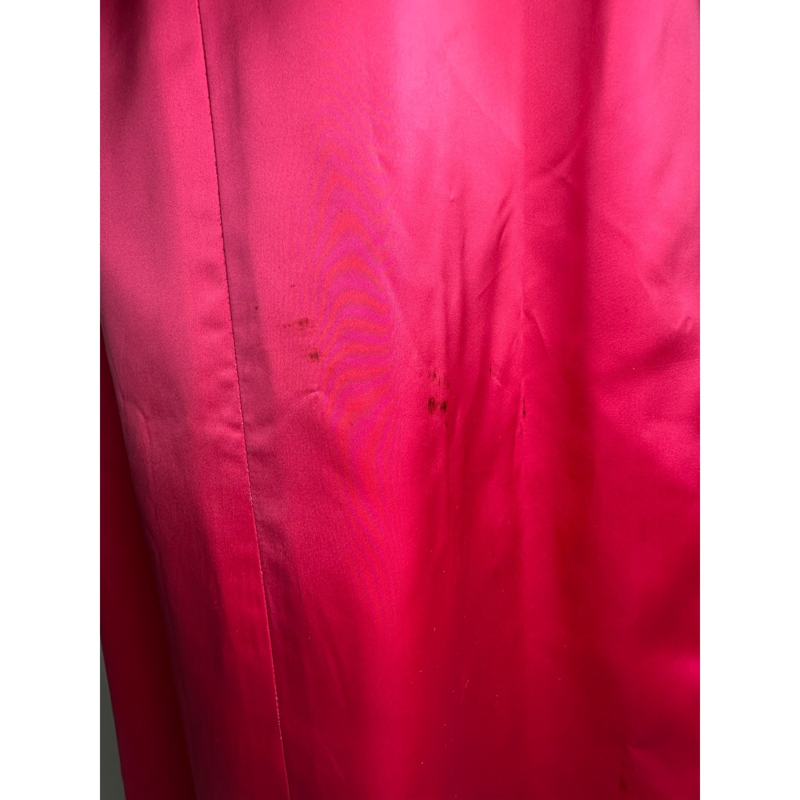 Vintage 1950s Hot Pink Marilyn Monroe Style Gown Oversized Velvet Bow Maxi Dress