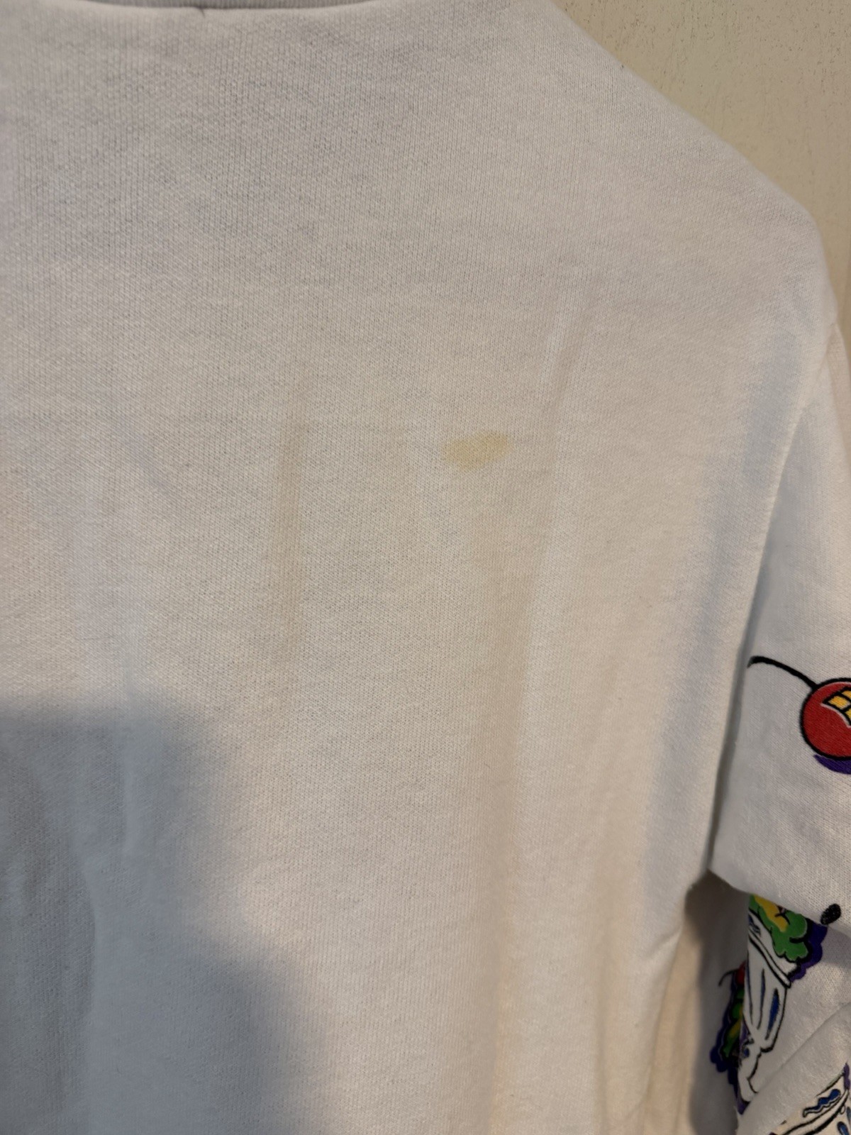 Vintage 90s Betty Boop Diner Crewneck Sweatshirt Sz S White 1994 Colorful Bright