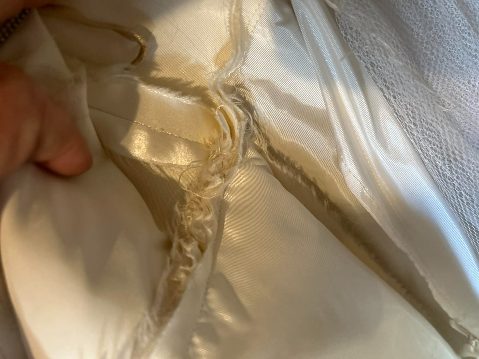 Vintage 50’s 60’s Wedding Gown SMALL Ivory Satin Rosette Bow cap sleeve Chiffon