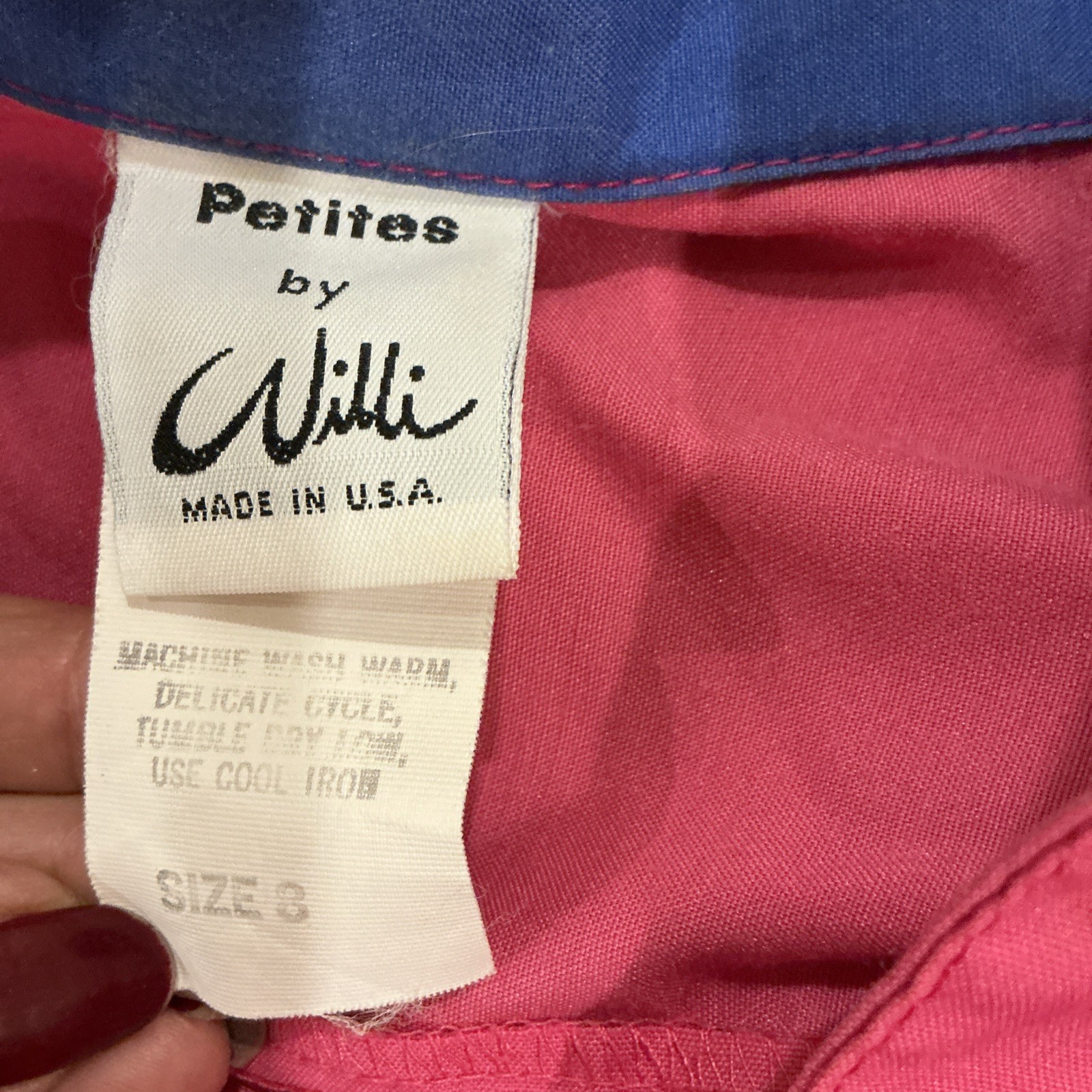 Vintage Women’s Dress Willie Of California Made In Usa Pink Size 8 Cotton Blend
