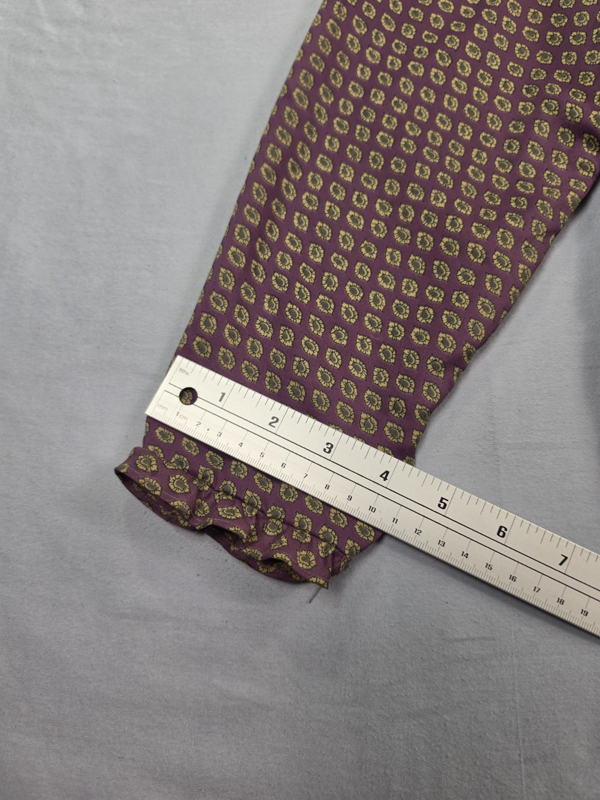 80s Sears The Gathering purple gold medallion ruffle collar blouse