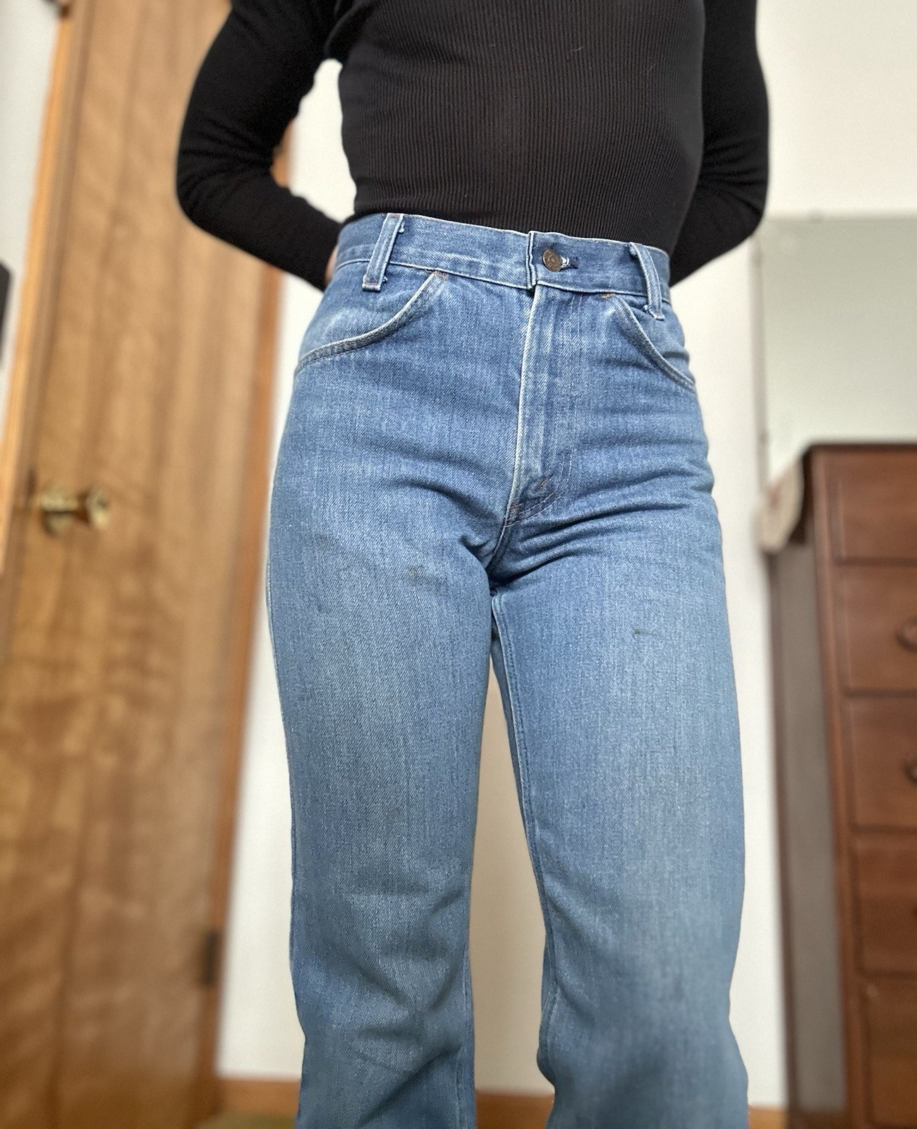 RARE Vintage Levi’s Orange Tab Jeans 719-0917 Straight Leg 27×32