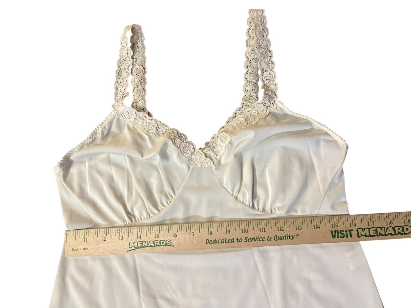 Vintage 90s Cabernet Ivory Slip Dress Womens 38 24″ Used
