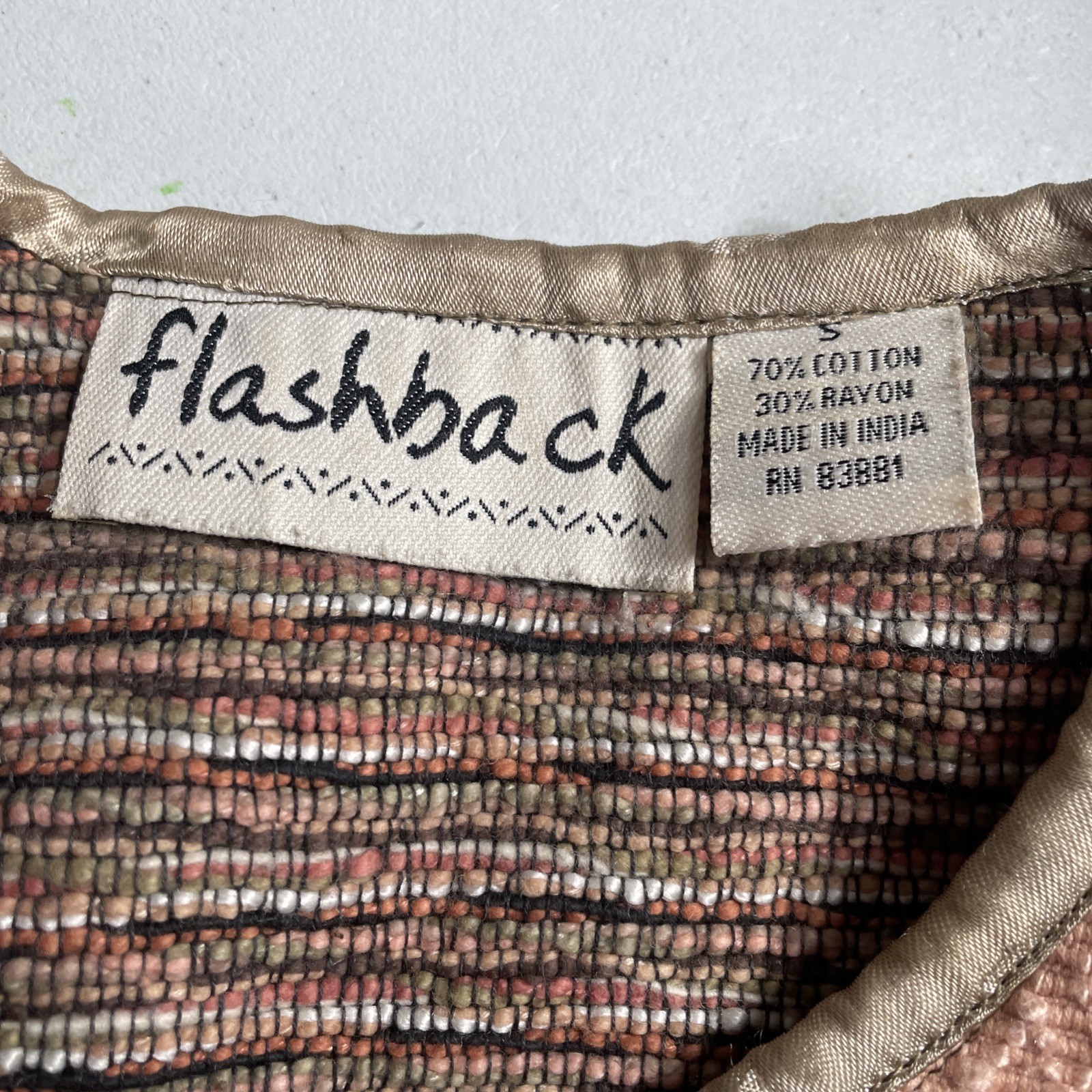 Vintage Flashback Button-Front Patchwork Wearable Art Jacket – Sz Women’s Small