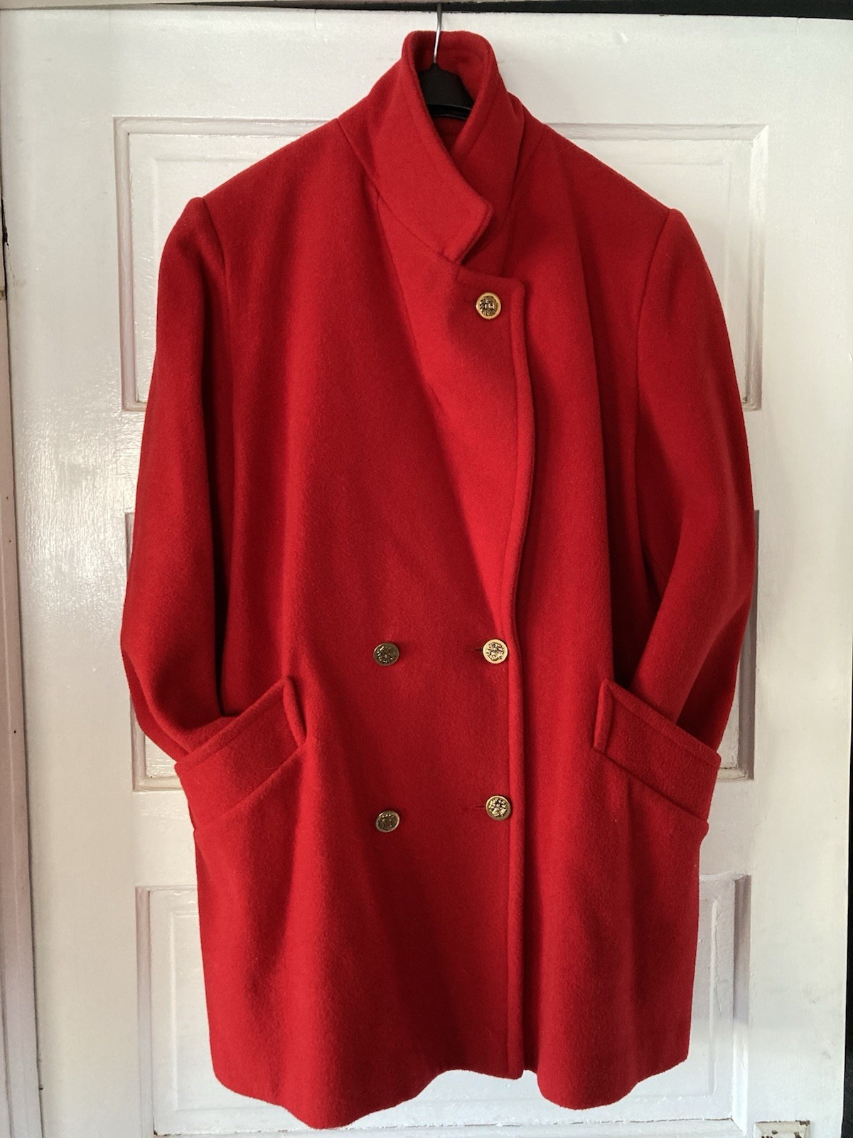 Vintage Herman Kay Red Wool Blend Overcoat Women’s Size L/XL