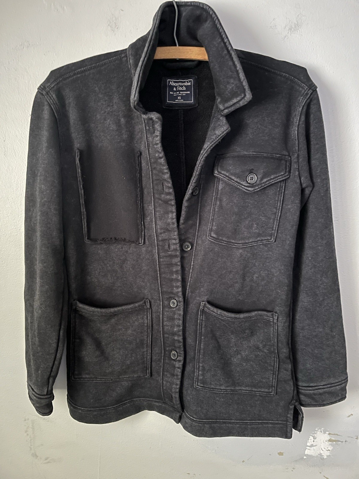 Abercrombie & Fitch Vintage Jacket Y2K Grunge Worn Faded Whimsygoth Goth 90s XS