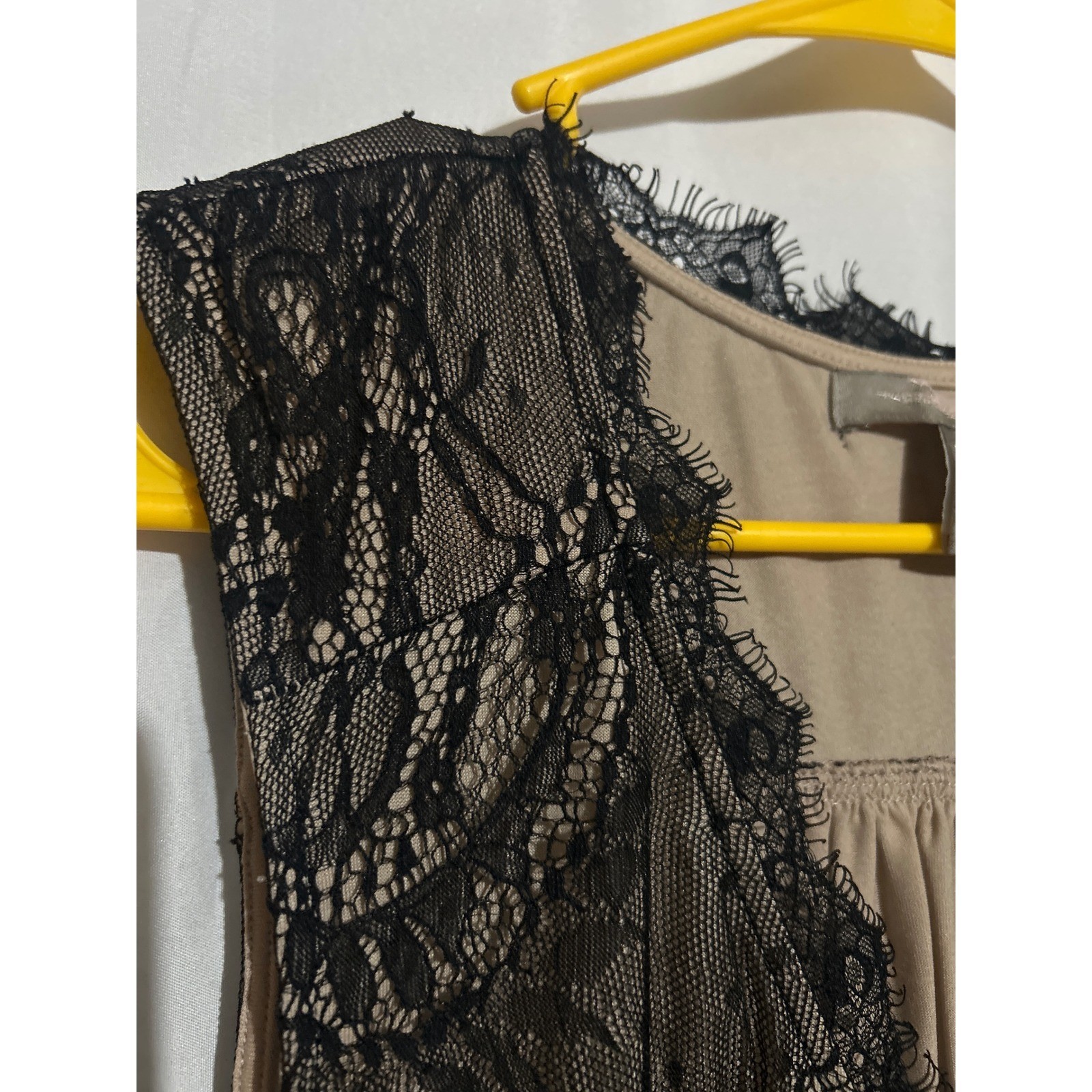 Black lace v-neck cami top
