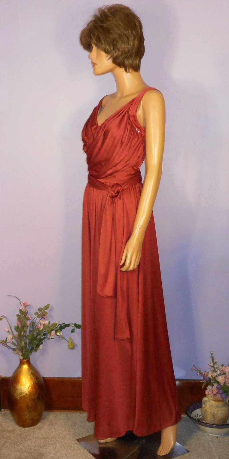 Vintage ‘70s/’80s Ursula of Switzerland Greek Goddess Occasion Gown, Modern 7/8