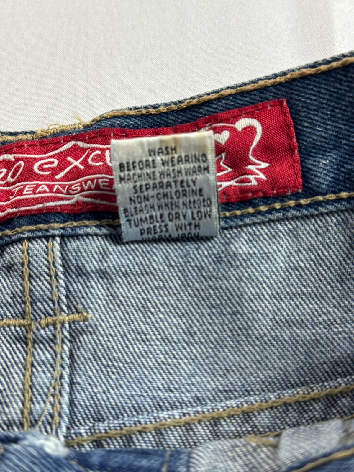 Vintage No Excuses Denim Straight Skirt Femme Fatale Button Front Pleated 9/10