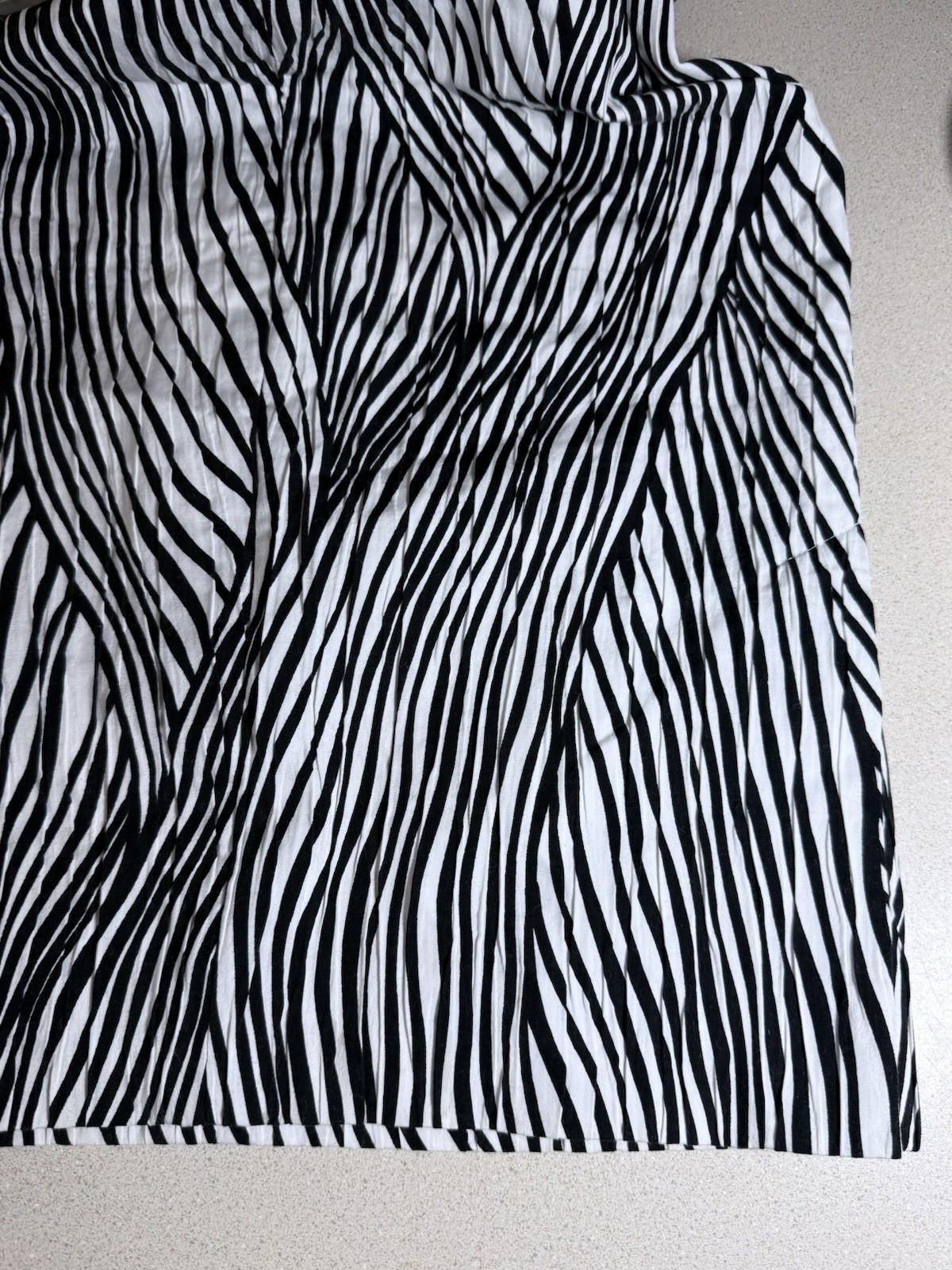 Vintage Bisang Couture Neiman Marcus XS Pencil Skirt Black White Zebra Print