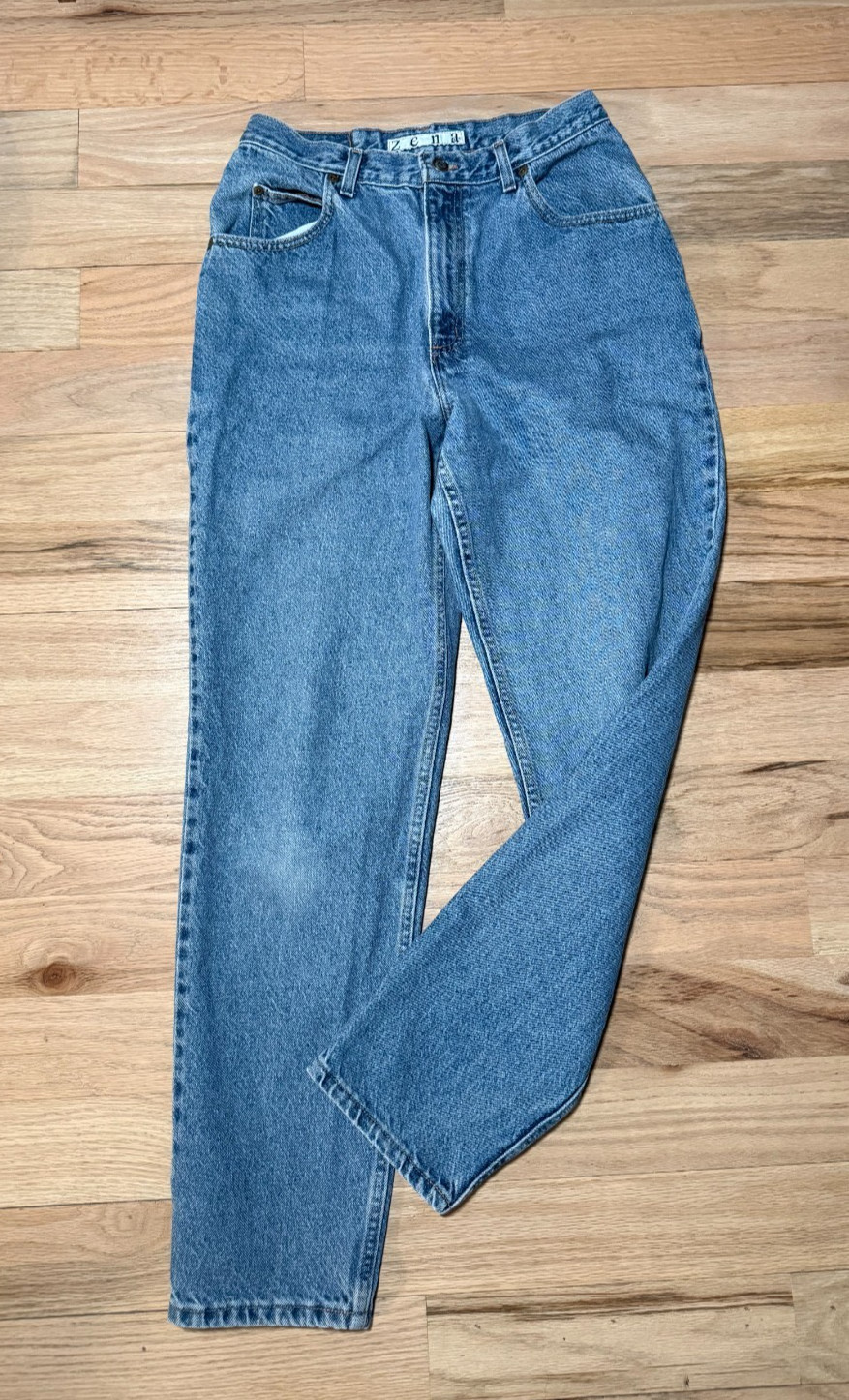 90s Vintage Zena Jeans Company 28×30″ Femme High-Waisted Boot Cut Chic Boho USA