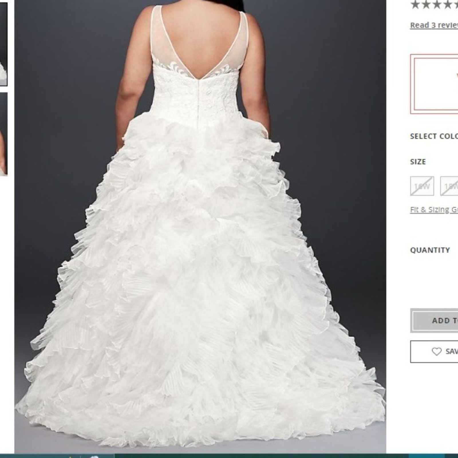 Galina Signature wedding dress with ruffles