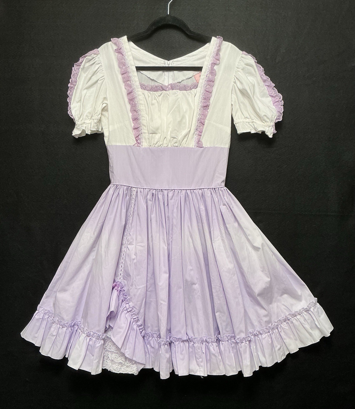 Vintage Milk Maid Dress 8 Pastel Lace Lolita Coquette Handmaiden USA