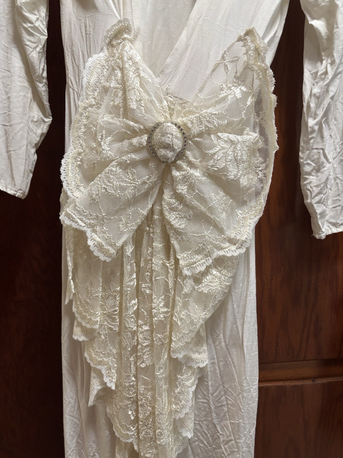 Vintage Size 6 Miss Ashlee California Women’s White Dress With Large Bow