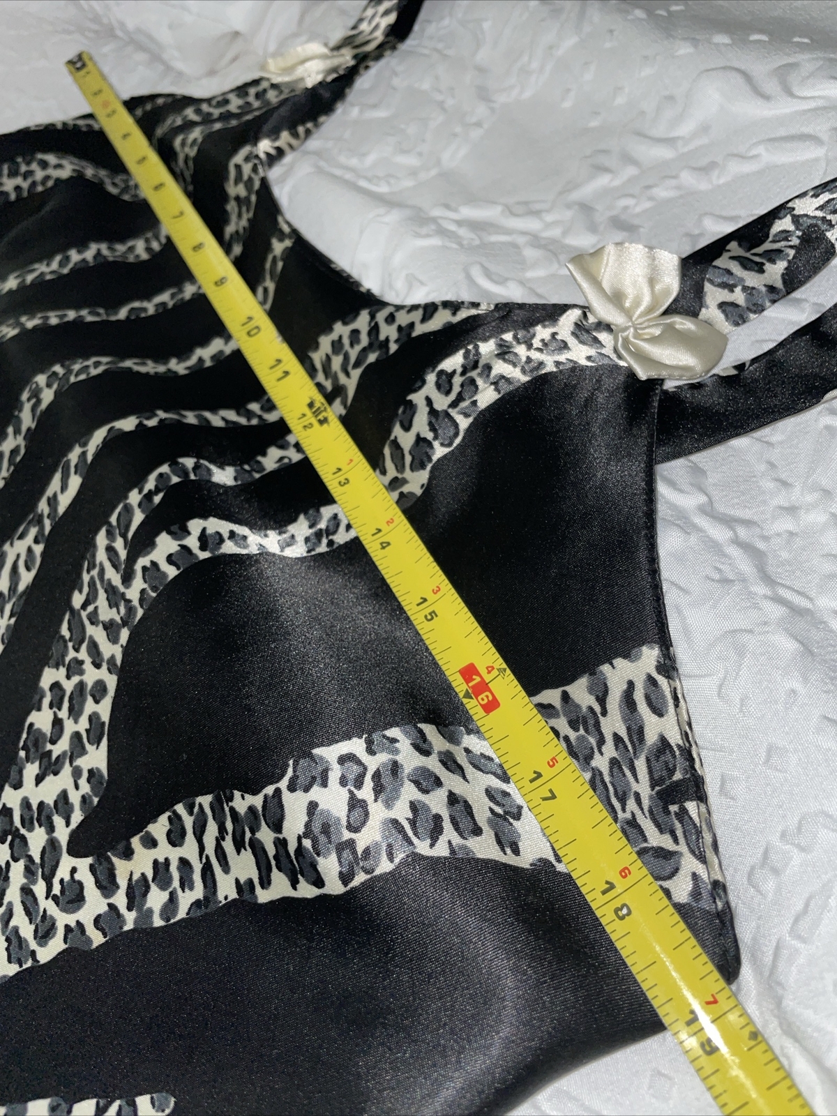 Contessa Di Roma M Peignior GOWN & ROBE 2pc Lot Woman’s Black White Satin Set