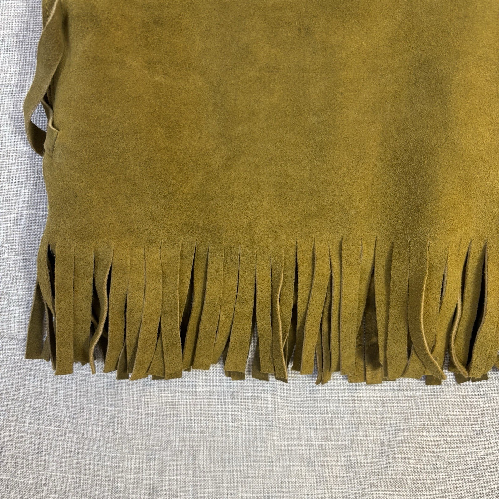 Vintage Gaitan Leather Fringe Vest Made Mexico Small/34 Western Boho Great Shape