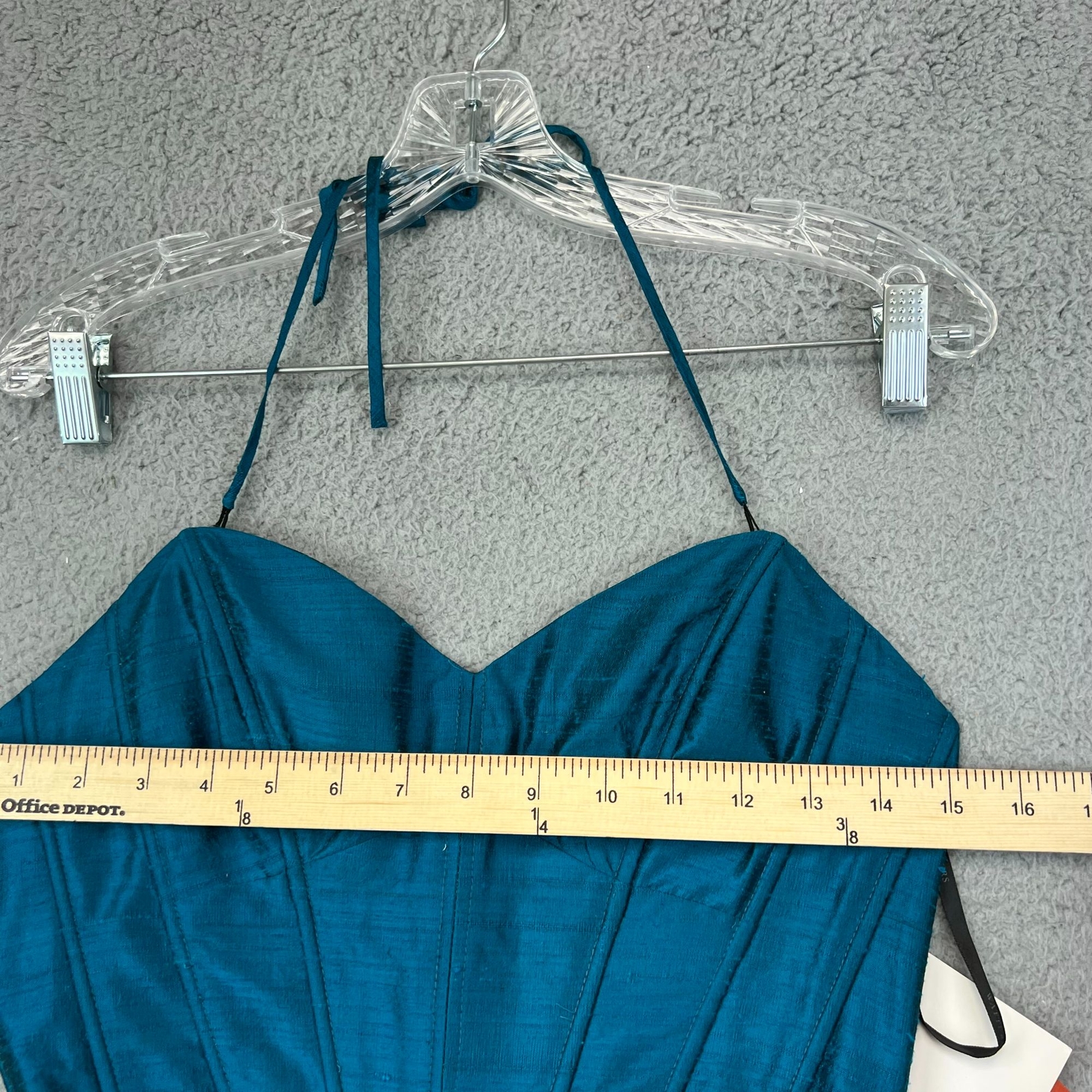 NWT Vintage Blue Silk Strapless Prom Dress size 4 Watters & Watters, Made in USA