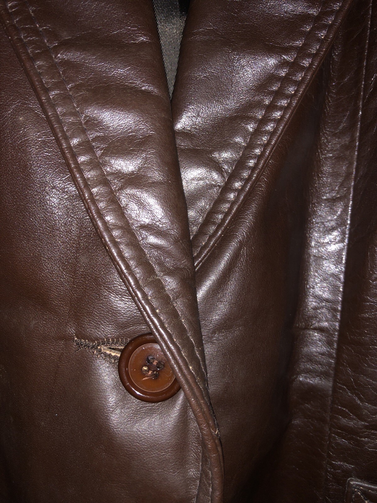 Vintage AVANT GARDE Women’s Leather Jacket Sz 8 fits XS/S 1 button peplum back