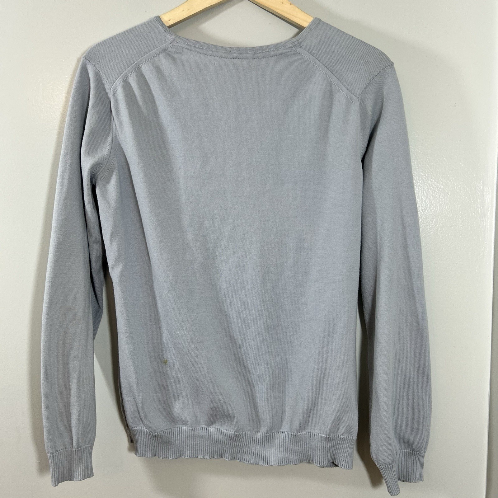 Vintage Burberry London EKD Embroidered Logo Size Large Light Blue 100% Cotton