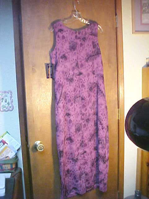 NWT-2pc Laura Scott Ladies Rose Colored Sleeveless Dress w/Jacket-Size M/L