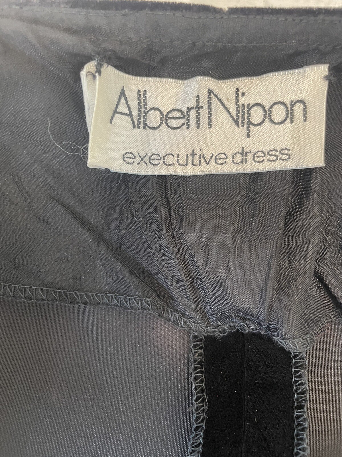 VTG Albert Nipon EXECUTIVE 80’s Black Velvet Coat Dress DYNASTY Alexis Jeweled 6
