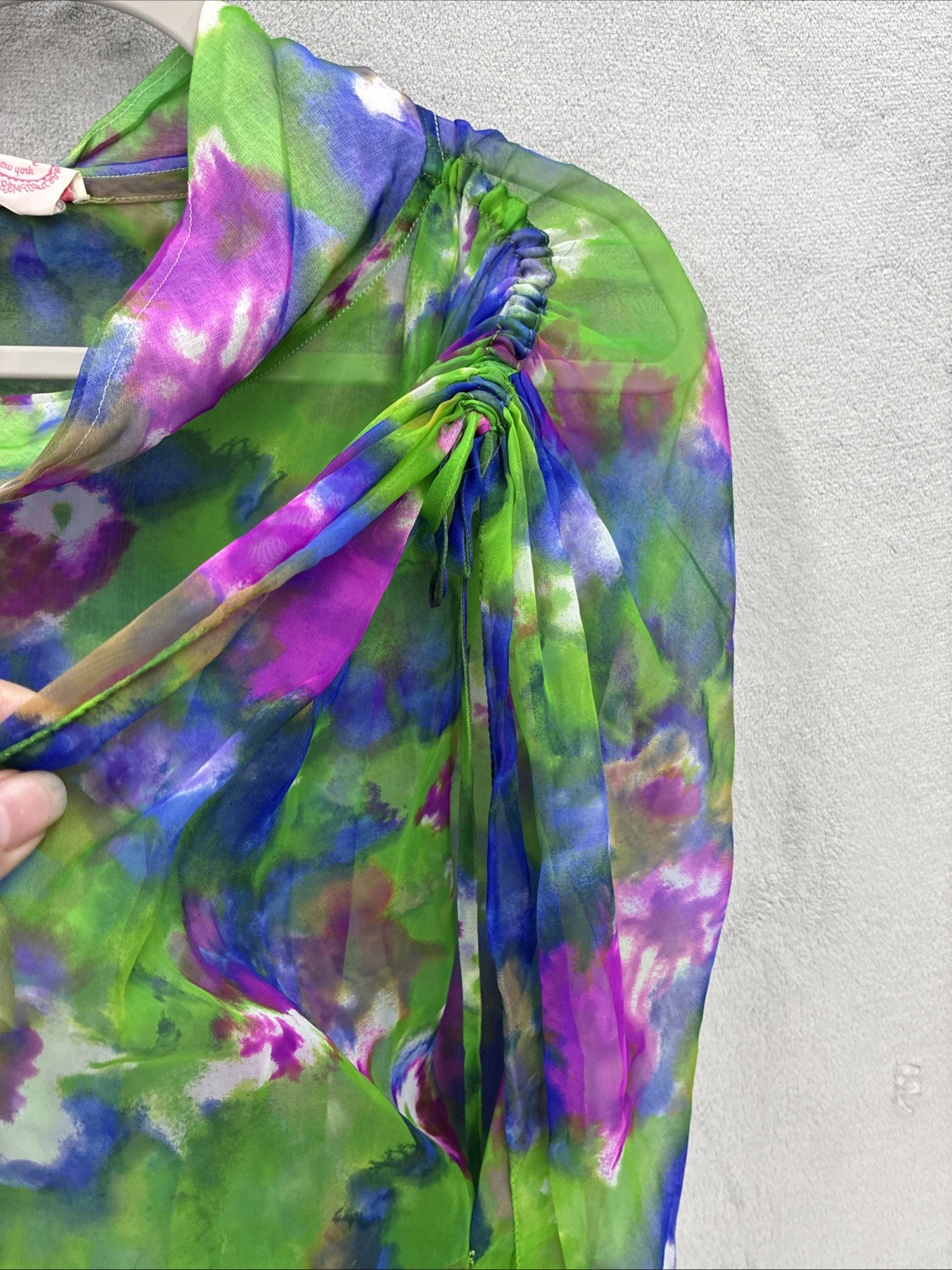 Georgie Keyloun VTG Kaftan Dress Phychdelic Muumuu Gown Hostess Misses Roper
