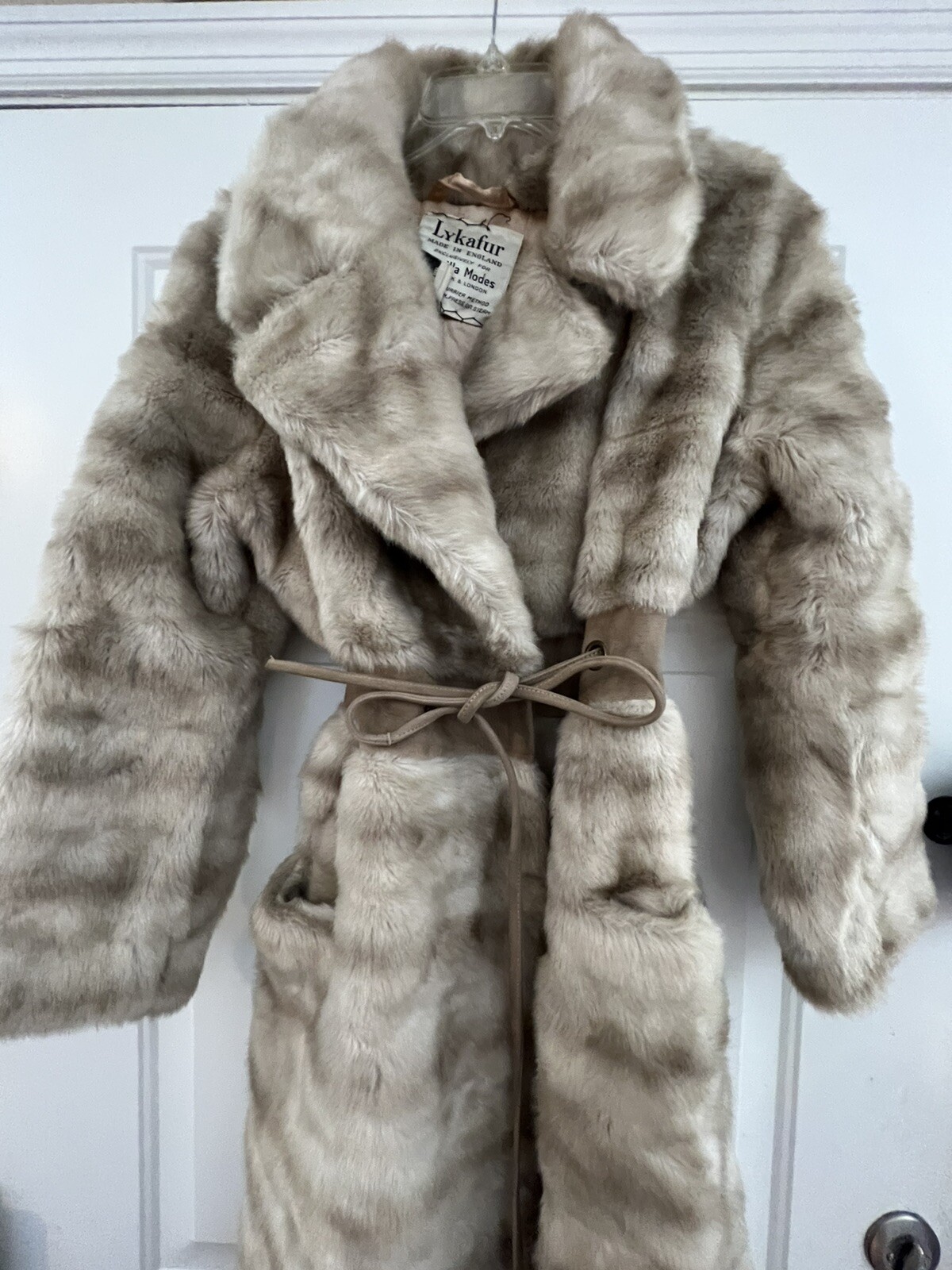 Vintage Priscilla Modes Lykafur Faux Fur Coat Made In England Womens Maybe S/M