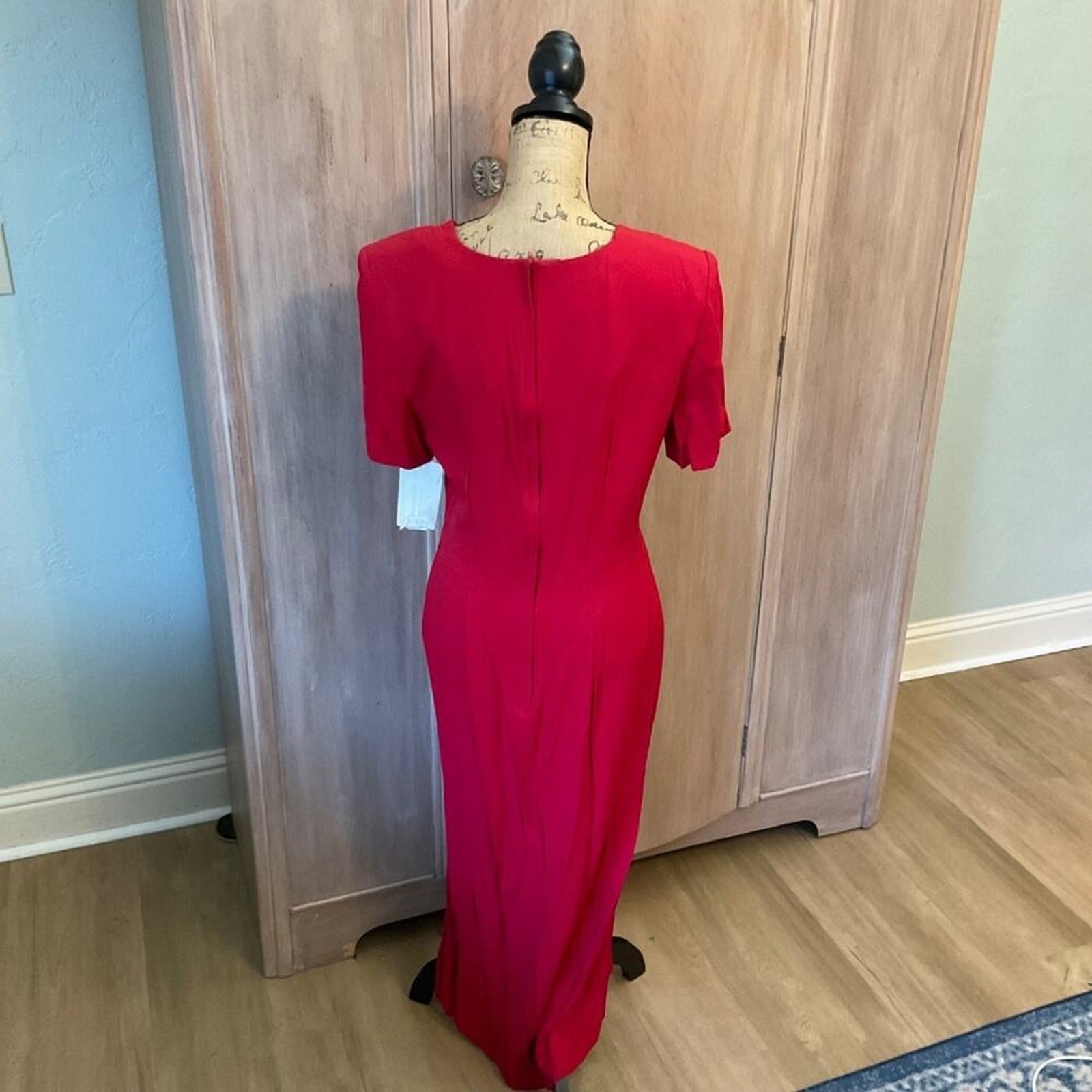 NWT Deadstock Vintage Casual Corner 90’s Red Midi Dress Pretty Woman sz 10