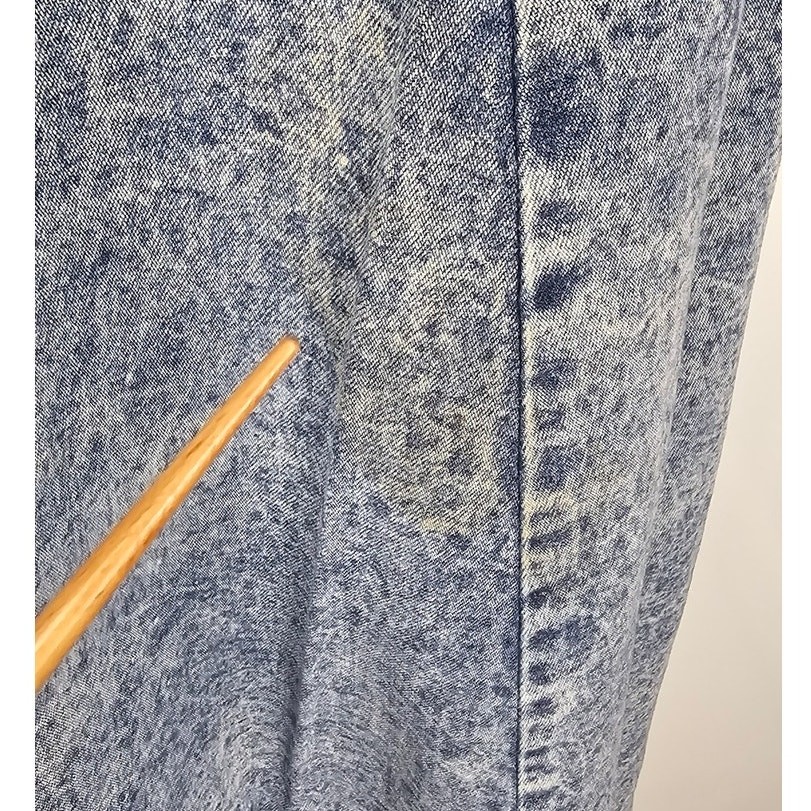PG Collection Ginger Bolt vintage denim dress sz12 blue stonewash western 80s