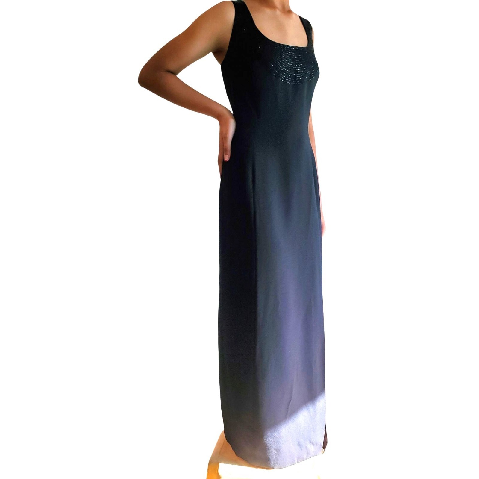 Vintage Daymor Couture by C.Mercedes Ferreira Black Scooped Column Gown + Jacket