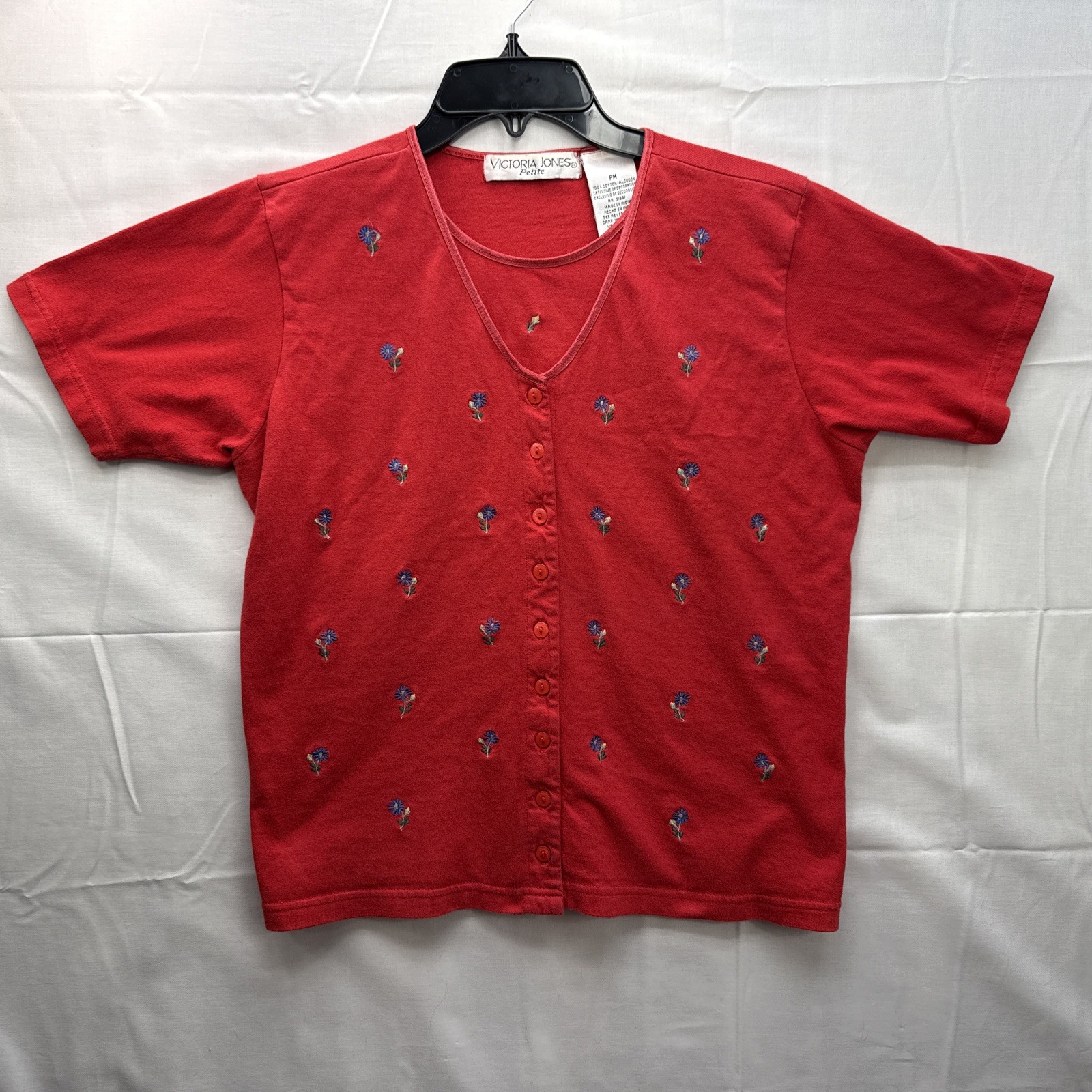 Victoria Jones VTG 90s Floral Embroidered Grandmacore Cottagecore Twinset PM
