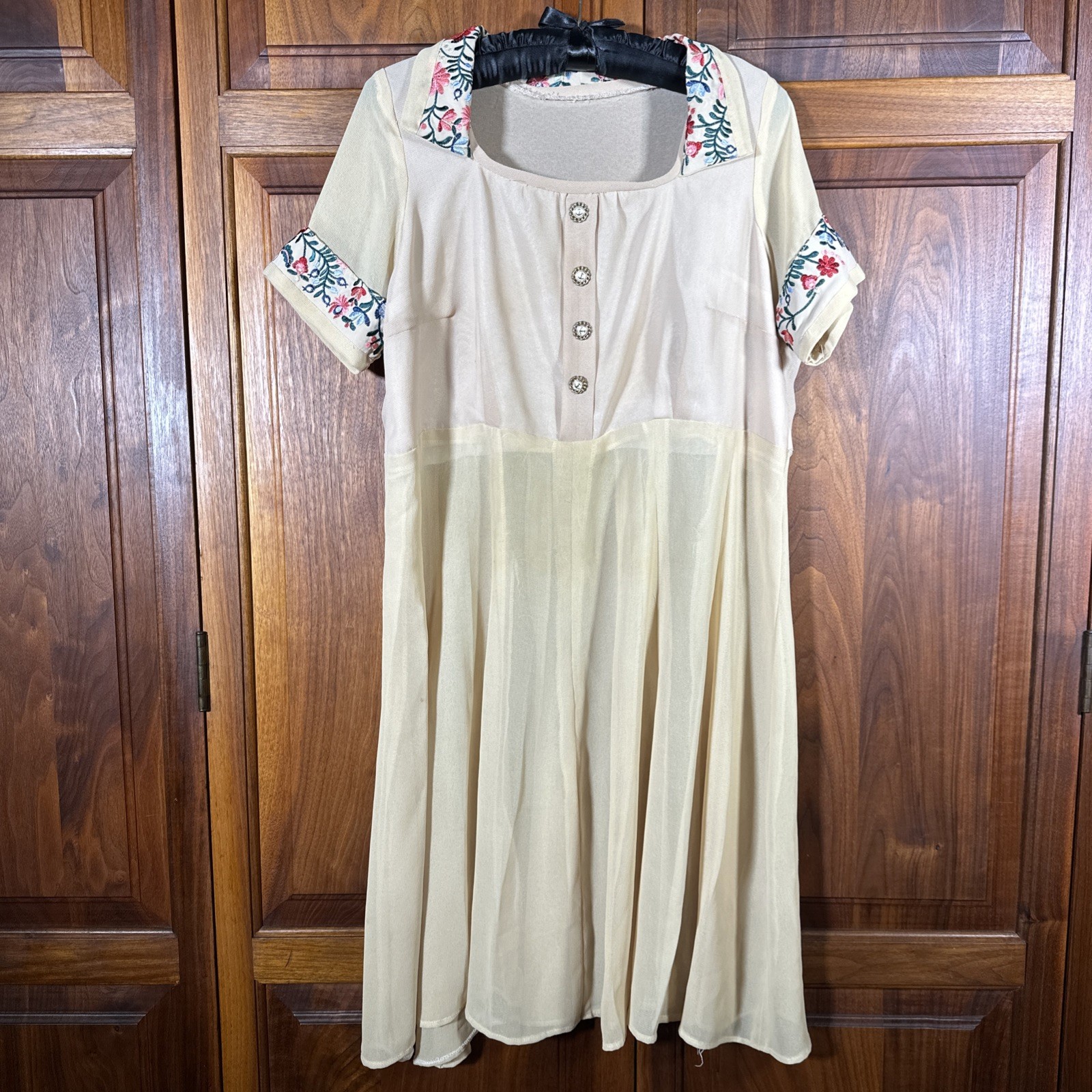 Vintage1930s 1940s style Dress Possibly from the 1970s Prairie Folk Revival