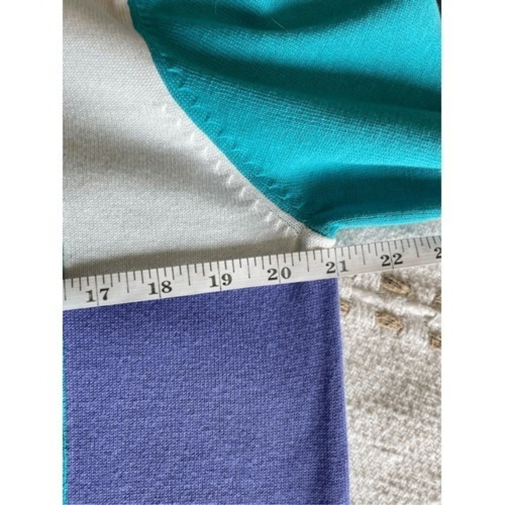 T8 BFA Cardigan Colorblock Patchwork 1990s Vintage Crewneck 100% Cotton Sweater