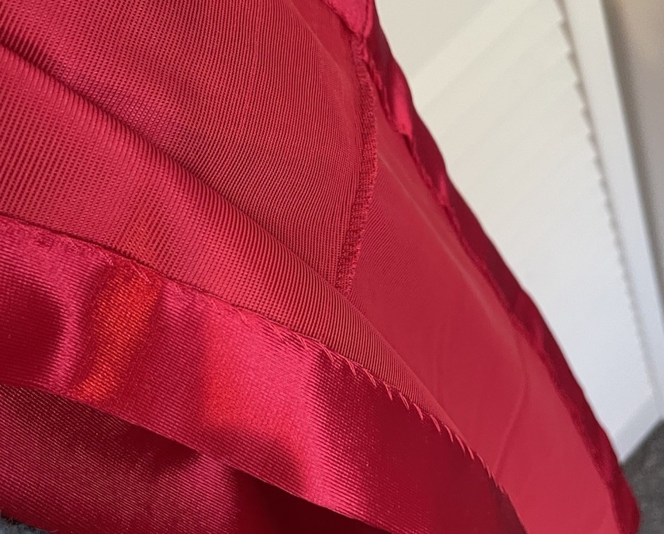 Miss Elaine Robe Large Red Satin Nylon Full Length Maxi Vintage
