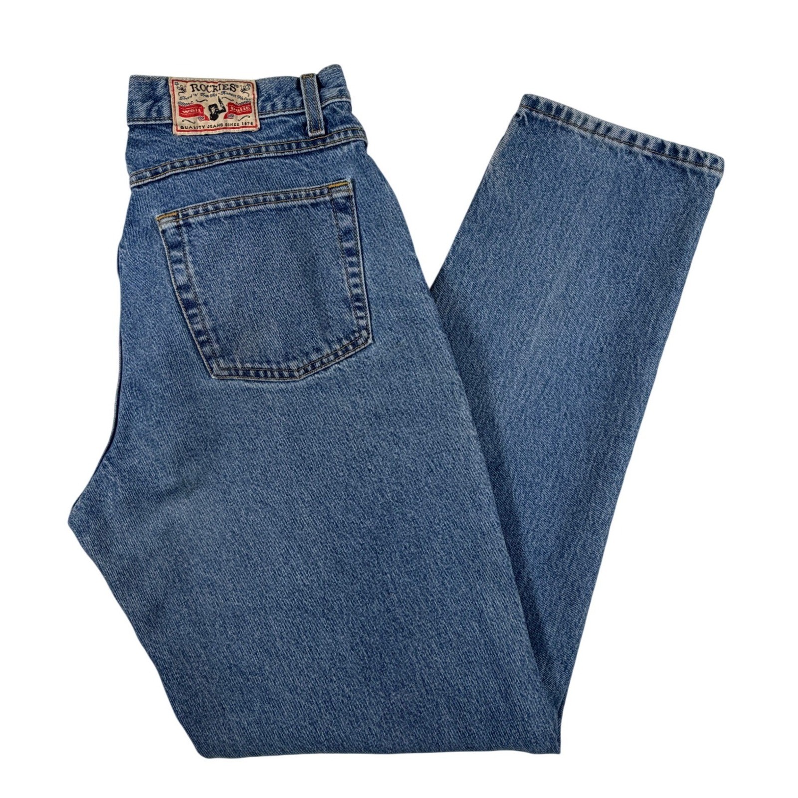 Rockies Vintage High Waisted Relaxed Straight Leg Jeans Womens Size 11 30×32
