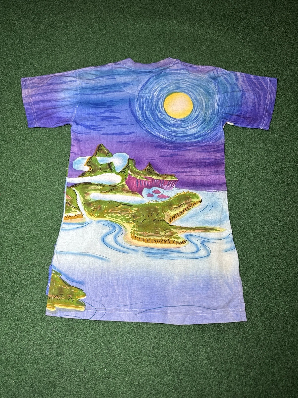 Disney JouJou Shirt XS AOP Peter Pan Tinkerbell 90s Neverland RARE 90s Vintage