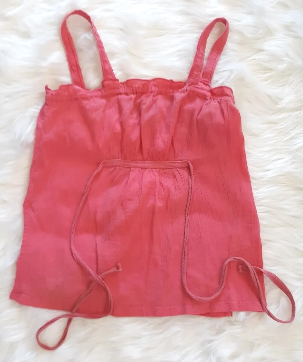 Vintage Wet Seal Split Side Tank Top Women’s Size Small Coral Pink Y2K