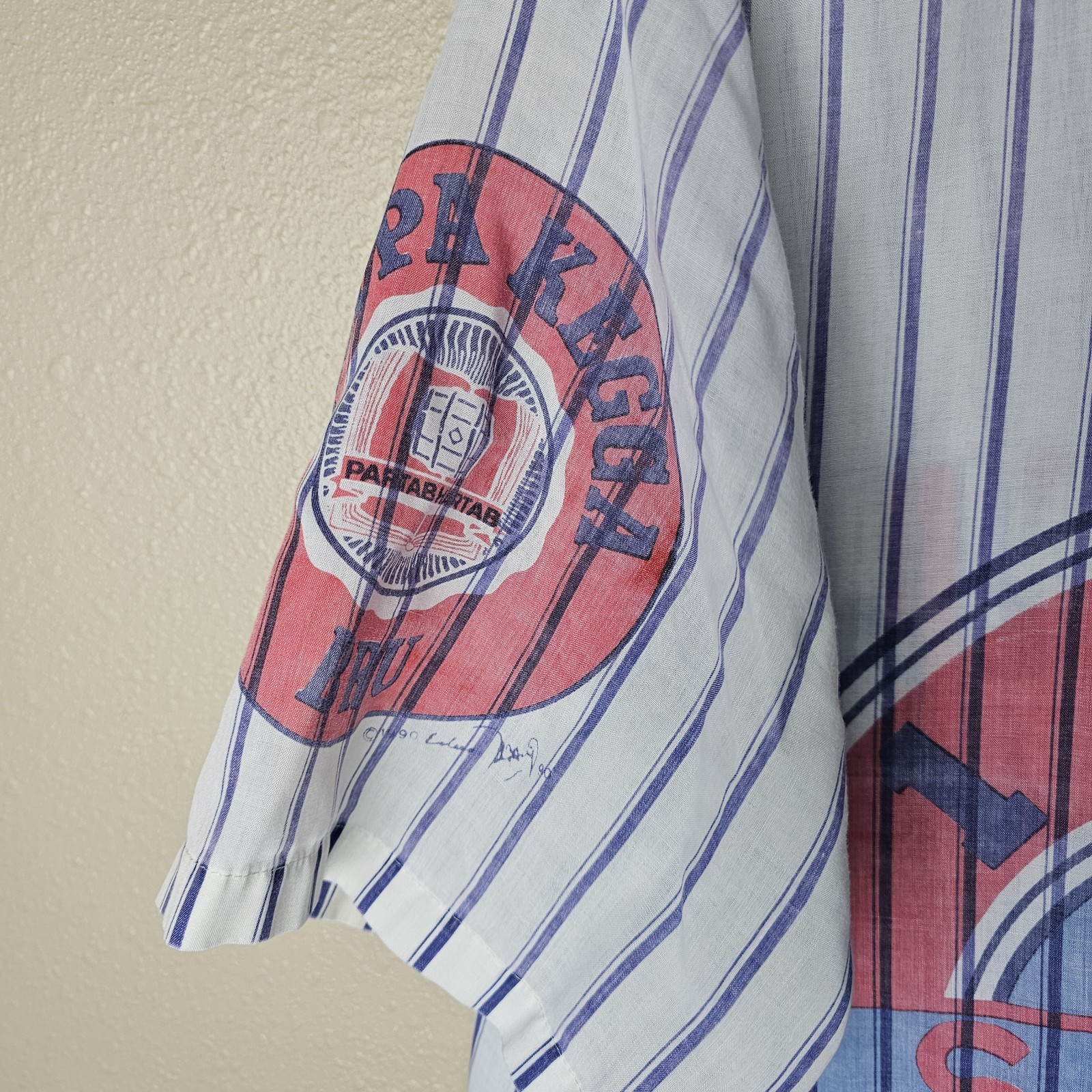 Vintage Esleep Baseball Sleeping Gown One Size Two Sided Graphic