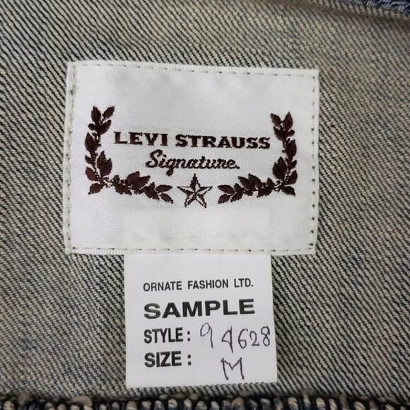 VTG 2007 Levi Strauss Signature Notched Collar Denim Jacket Women S Sample