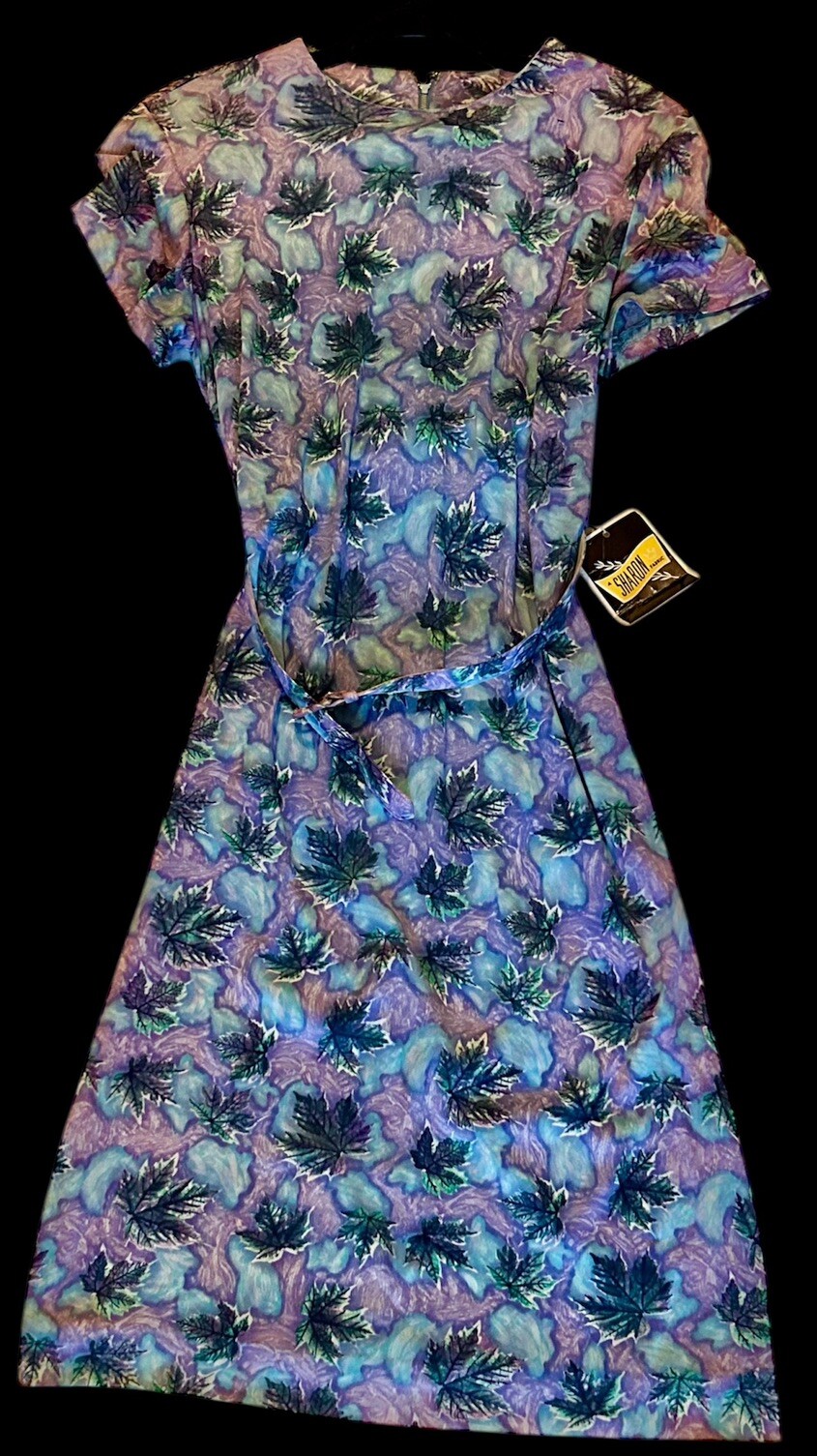 Vintage MEG MADISON Day Dress Wiggle Sheath W/ Belt Travel-Ease Fabric NWT 16
