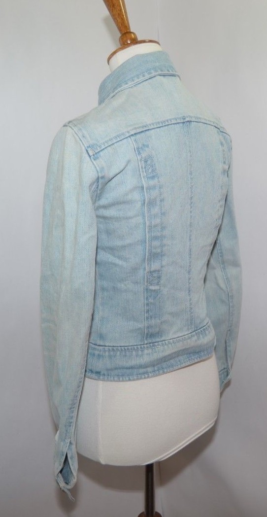 VTG Armani Exchange Stone Washed Button Down Jean Denim Jacket Womens S