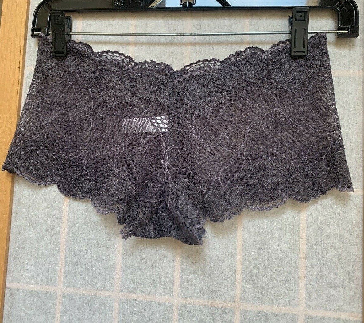 NWOT Marilyn Monroe Gray Lace Cheeky Bikini Panty Panties Lingerie Size S