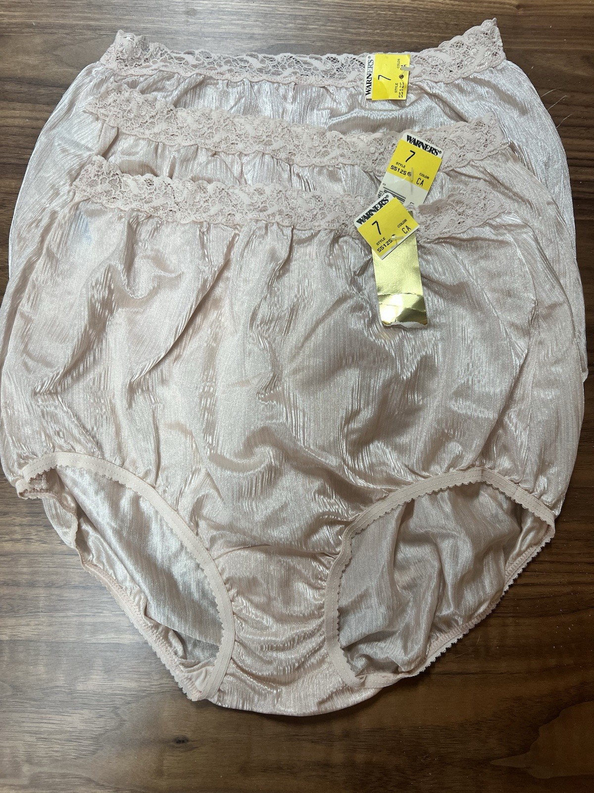 Vintage Warner’s Shine-On Nylon Panties Size 7 NOS NWT Lot Of 3