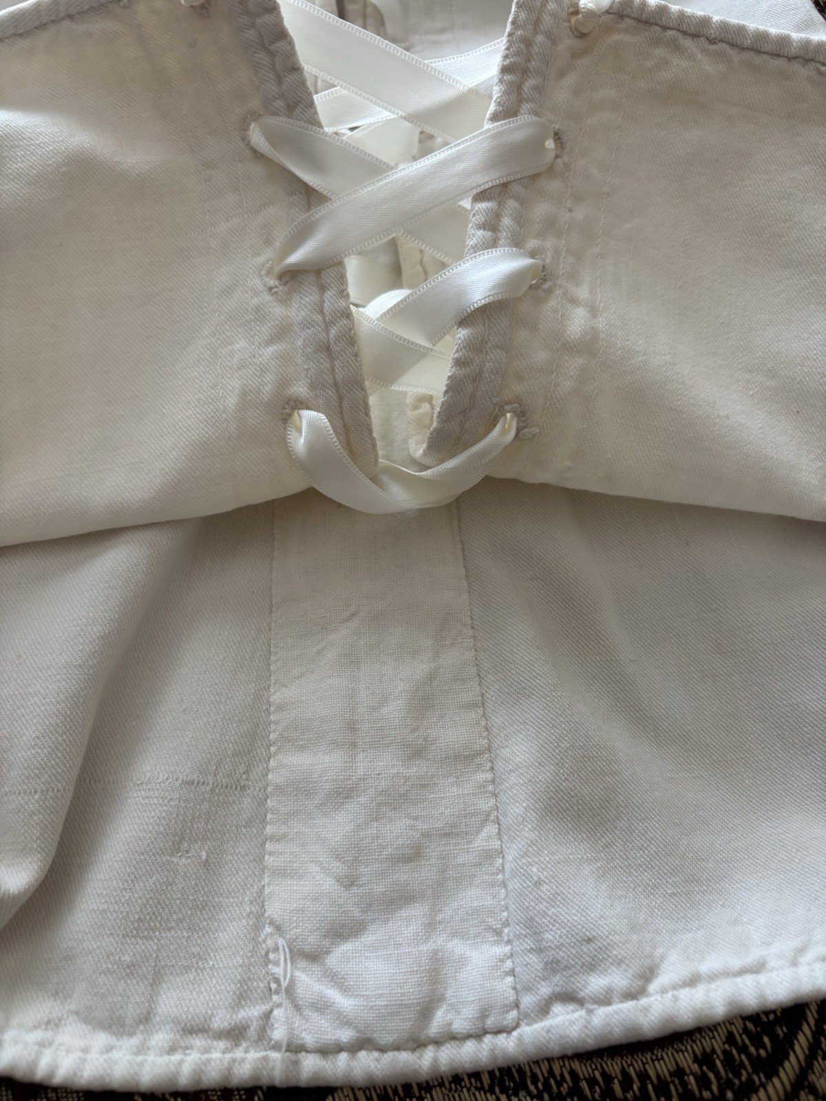 Antique Victorian Corset 1800s Stay Cotton Rare 19th C Western Costume Co