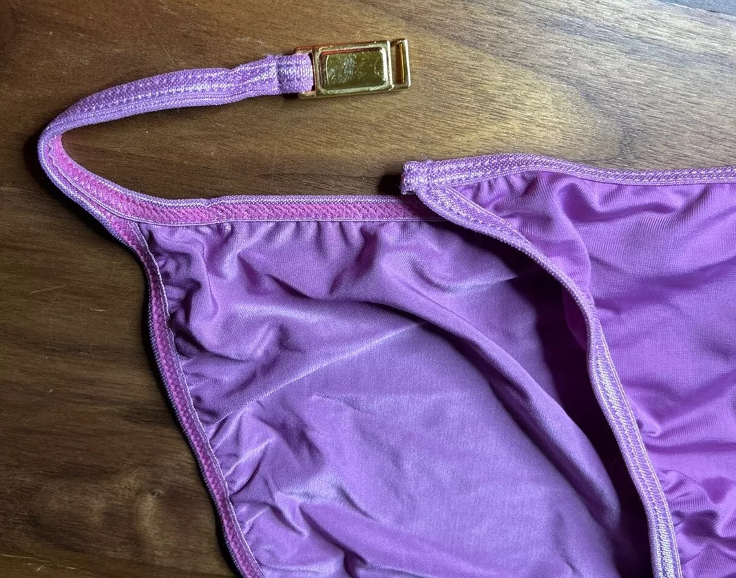 Vtg Xhilaration Y2K Bikini Panties String Second Skin XL Low Rise Metal NWOT