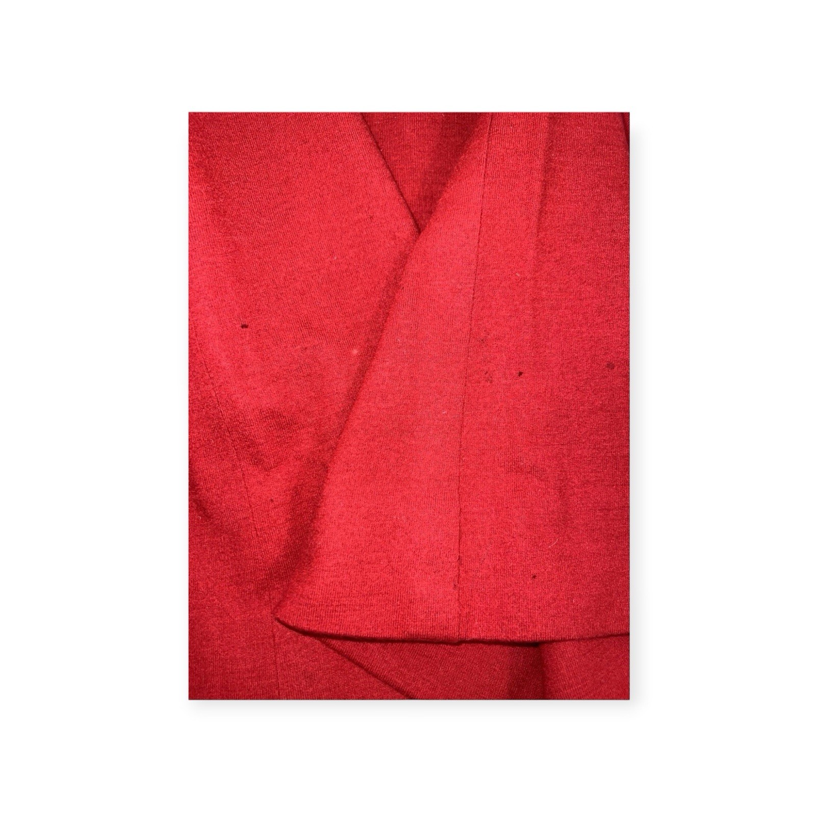 VTG 1940s RED WOOL FELT SWING SUIT JACKET SKIRT RHINESTONE BEE ROCKABILLY MCM M