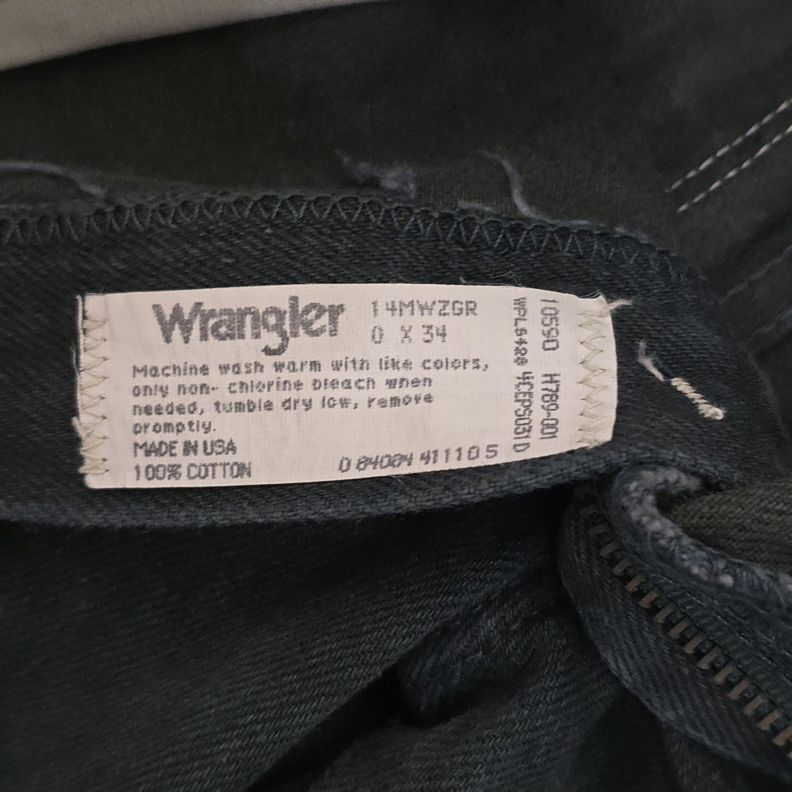 Vintage Wrangler Cowboy Cut 14MWZ Red Tag Jeans Women 0x34 Green USA Made NWT