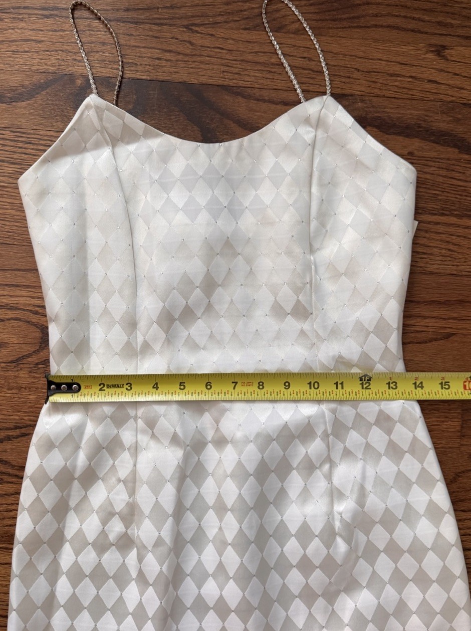 VTG 90s Jessica McClintock Gunne Sax Dress Harlequin Diamond Pattern Sz 7/8 NWT